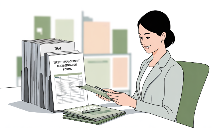 ภาพประกอบการจัดทำเอกสารระบบการจัดการของเสีย Waste Management Documentation