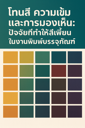โทนสี ความเข้ม และการมองเห็น ปัจจัยที่ทำให้สีเพี้ยนในงานพิมพ์บรรจุภัณฑ์