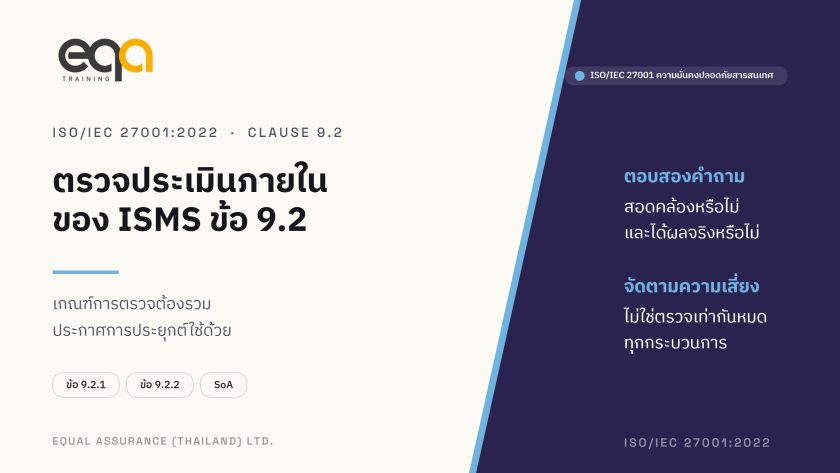 ภาพปกบทความ ISO/IEC 27001:2022 ข้อ 9.2 การตรวจประเมินภายในของ ISMS