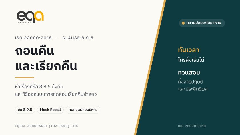ภาพปกบทความ การถอนคืนและเรียกคืนสินค้า โดย Equal Assurance (Thailand)