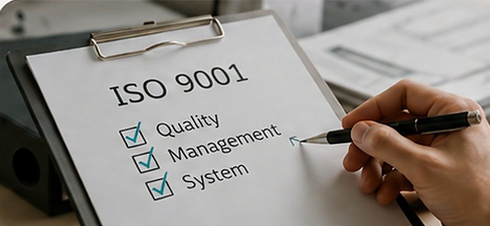 มือติ๊กเช็คลิสต์ระบบบริหารคุณภาพ ISO 9001
