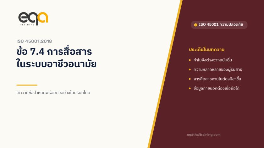 ภาพปกบทความ ISO 45001 ข้อ 7.4 การสื่อสาร