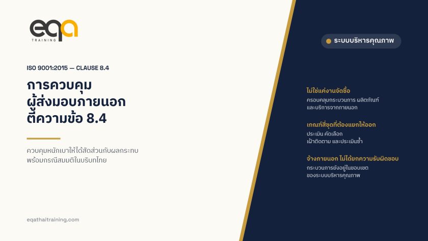 ภาพปกบทความ ตีความข้อ 8.4 ของ ISO 9001:2015 การควบคุมผู้ส่งมอบภายนอก