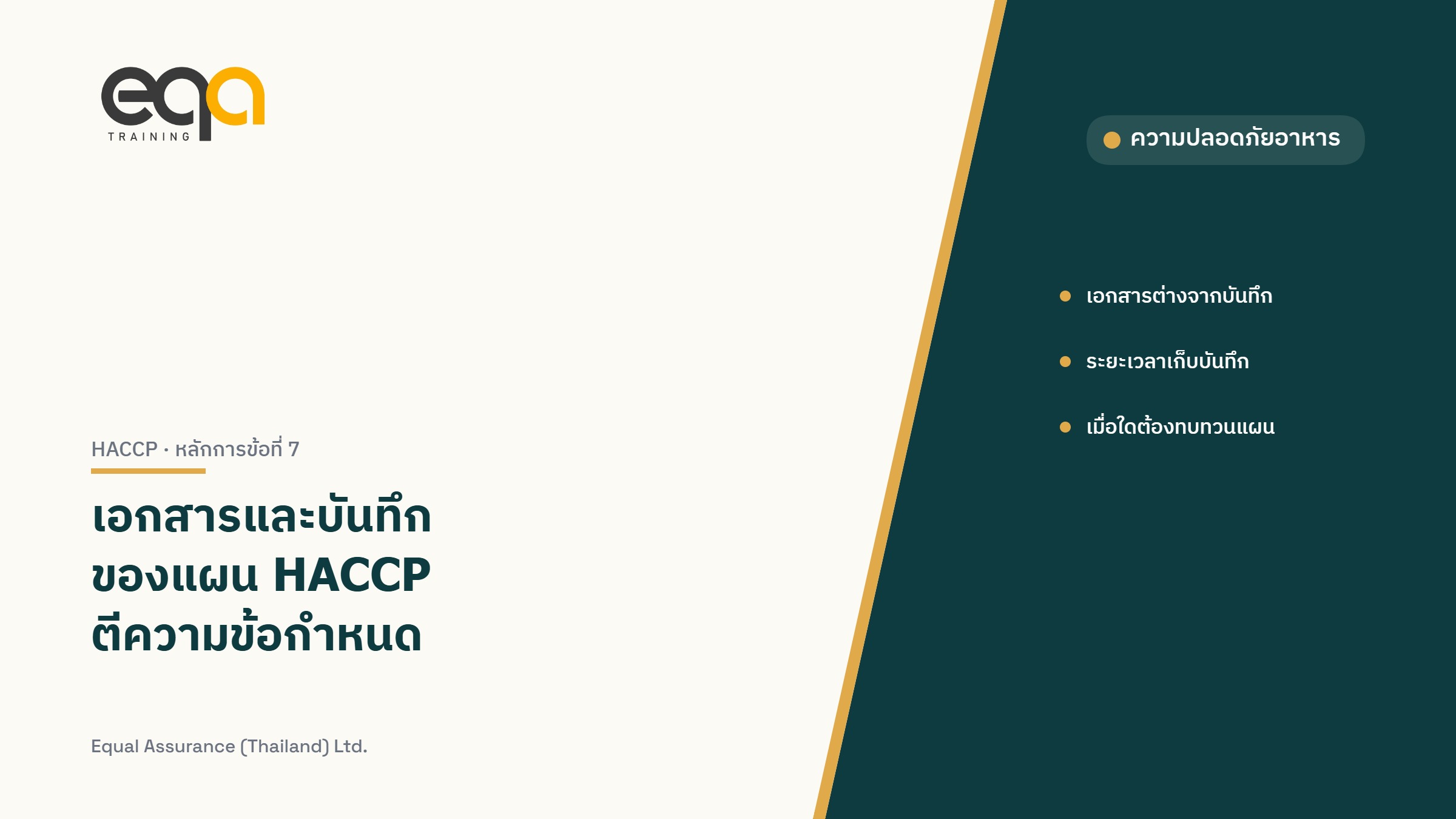 ปกบทความ เอกสารและบันทึกของแผน HACCP ตาม Codex CXC 1-1969, Revised 2022