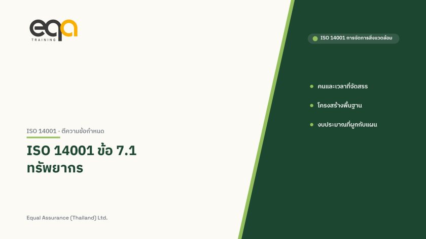 ภาพปกบทความ ISO 14001 ข้อ 7.1 ทรัพยากร