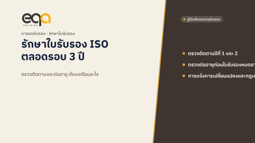 การรักษาใบรับรอง ISO: การตรวจติดตามและการตรวจต่ออายุตลอดรอบ 3 ปี