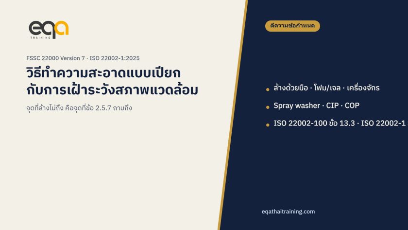 วิธีทำความสะอาดแบบเปียกกับการเฝ้าระวังสภาพแวดล้อม FSSC 22000 Version 7